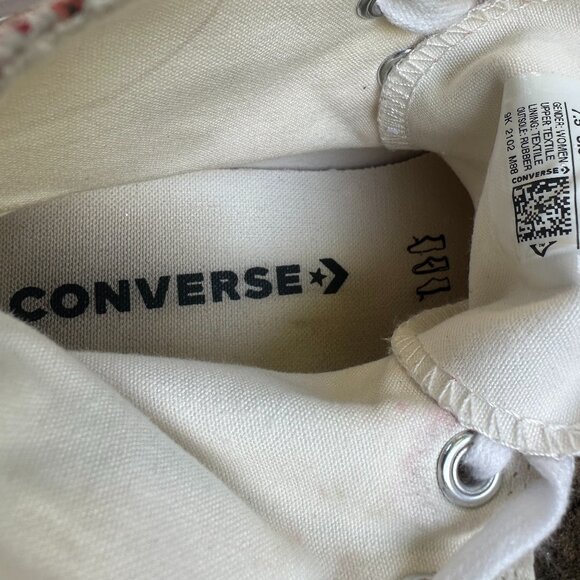 Converse Chuck Taylor All Star Floral High Top Platform Sneakers Size 7 1/2 - Picture 10 of 12